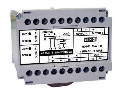 Meco-G Model R-Wt11 Panel Mounted Single Phase 2 Wire Ac Watts Transducer Application: Industrial