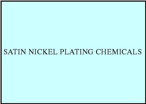 Satin Nickel Plating Chemicals