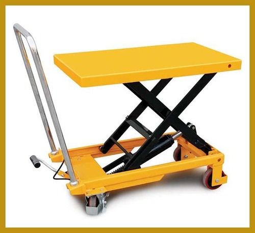 Yellow Portable Single Shear Lift Table