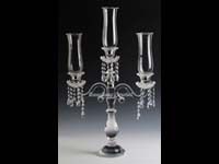 Exquisite 3 Heads Hurricane Crystal Candle Holder (BS-CH 045)