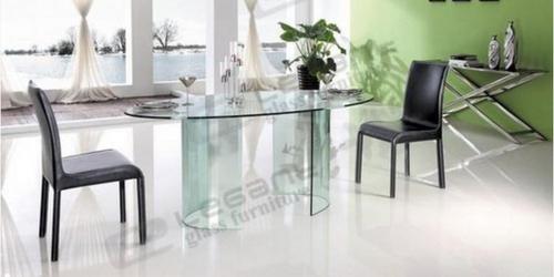 Clear Tempered Glass Dining Table (DB009)