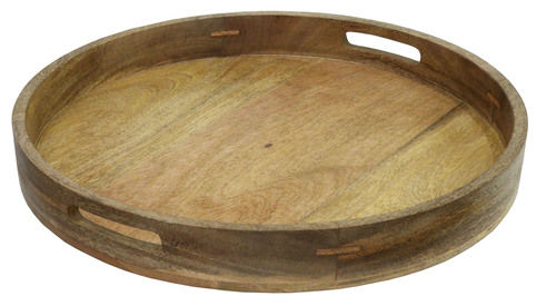 Wood Round Shape Tray