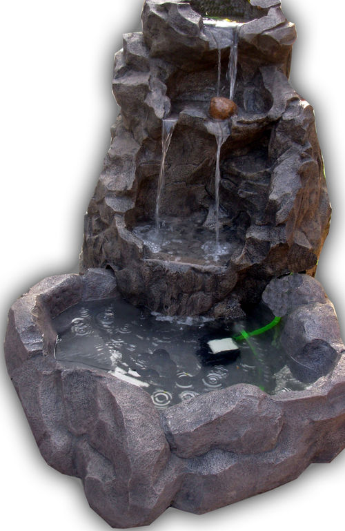 Fiberglass Outdoor Waterfall - Handcrafted Resin & Glass Fiber Design | 100% Waterproof, Weather Resistant, Custom Made Options Available