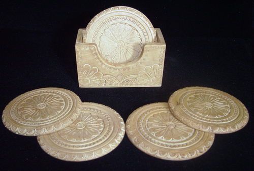 Wooden Handmade Coaster Set