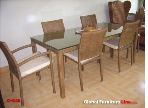 Rattan Dining Table Set