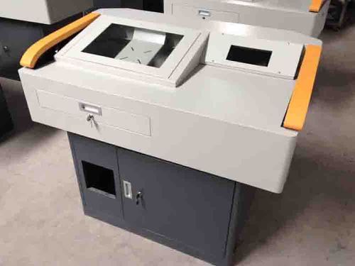Smart Lectern - Cold-Rolled Steel & Wood, 120x74x103cm Dimensions, Adjustable Monitor Angles, Lockable Front Drawer, Spacious Visualizer Storage