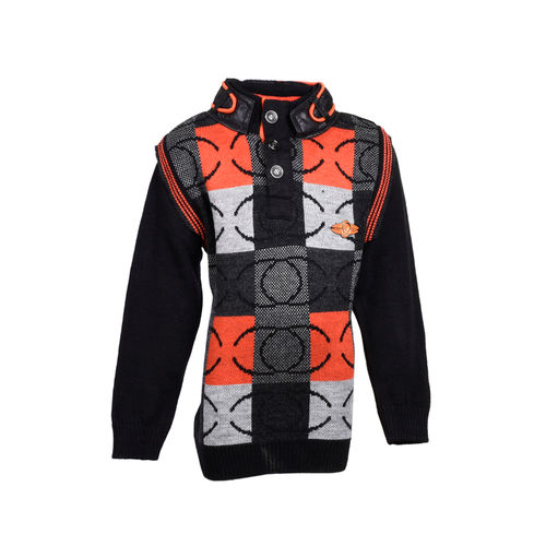 Msg Multi Colour Woollen Full Sleeve Pullover For Boys