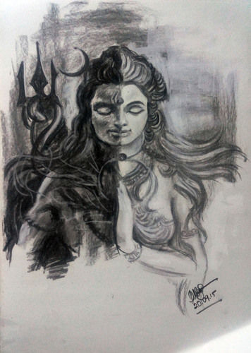 shiva drawing Lord shiv pencil drawing mahadev drawing how to draw  goddess shivcharcoal drawing  YouTube