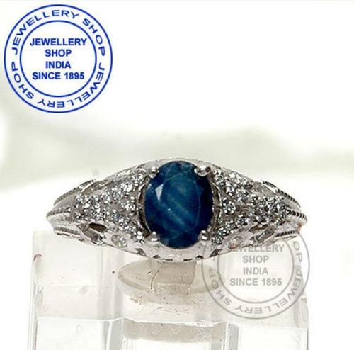 Blue Sapphire Rings 92.5% Silver