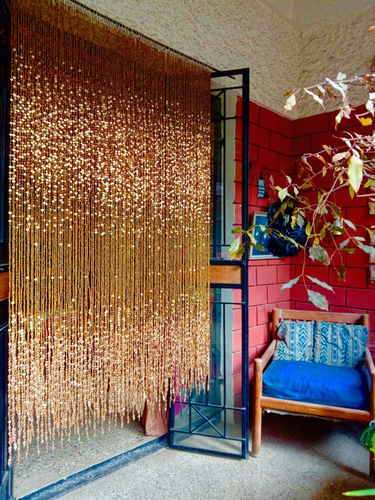Rasmy Home Decors Customized Crystal Beads Curtain-Beaded door Curtain-Hanging  Door Beads-Beaded wall Hanging Red Colour