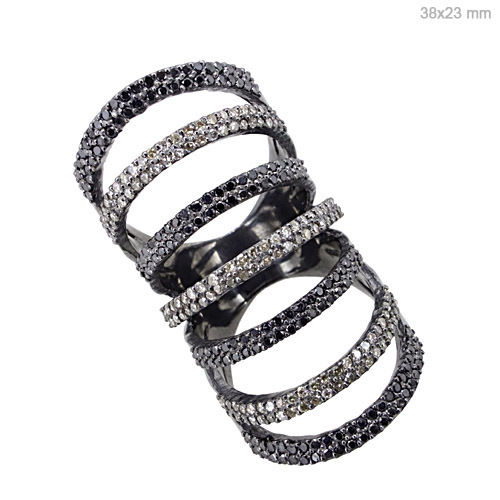 Pave Diamond Cage Ring Jewelry