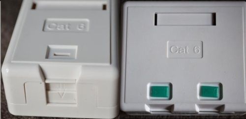 Cat6 Single And Dual Shuttered Port Surface Mount Box