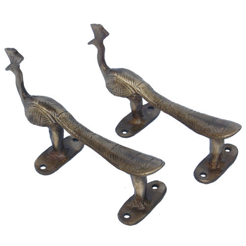 Gpldne Brass Door Peacock Figure Handle