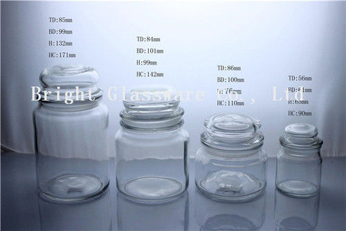 Different Size Glass Jar With Lid
