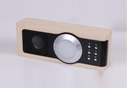 Wooden Speaker - 3.0W Hi-Fi Stereo Output, USB/SD/MMC Support | Rechargeable Battery, AUX Input, FM Auto-Scan Radio