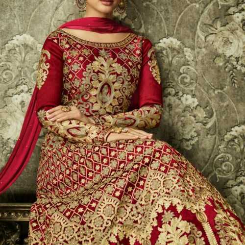 Designer Anarkali Suit Full Worked