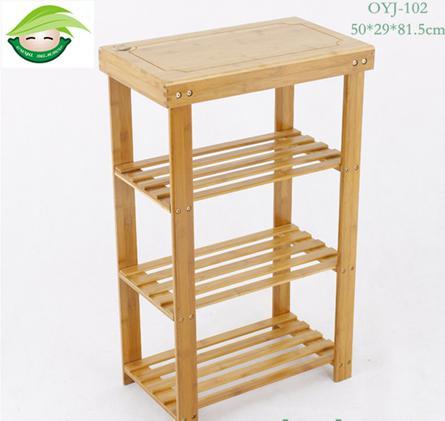 50cm 4-Layer Green And Eco Bamboo Storage Rack