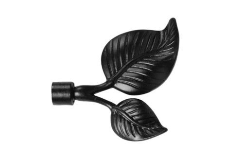 Leaf Iron Finial for Curtain Rod