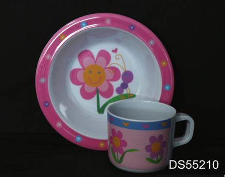 Cute Design Melamine Plastic Kids Bowls And Cups