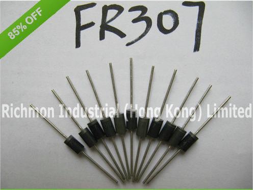  FR307 3A 1000V DO-27 सिलिकॉन डायोड फास्ट रिकवर रेक्टिफायर 