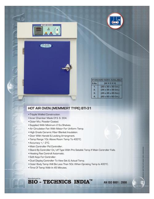 BTI-20 Hot Air Oven (400 A C)
