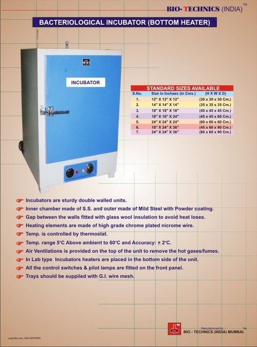 BTI- 25 Incubators Bacteriological (Lab Type)