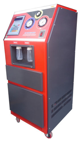 AC Gas Charging Machine - Advanced Microcomputer Control System, Self-Sealing Connectors, Automatic Refrigerant Recycling & Monitoring Features