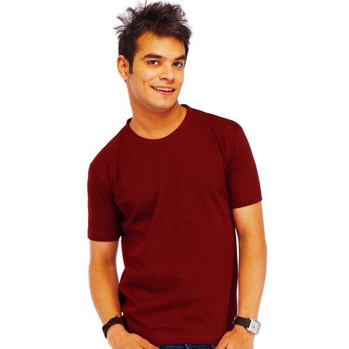 Burnt Maroon Round Neck T-Shirt