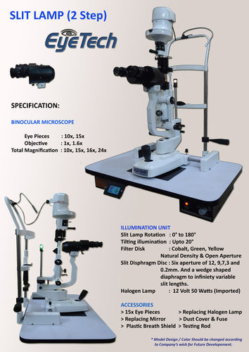 2 Step Slit Lamp 