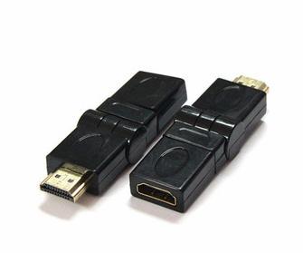  180 डिग्री रोटेटेबल HDMI AM से AF एडाप्टर 