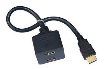 HDMI Male to 2 HDMI Female Splitter Y-Cable Adapter By Dongguan Lanshuo Hardware Electronics Co. Ltd.