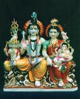 Lord Shiv Parwati with Bal Ganesha and Kartikeya