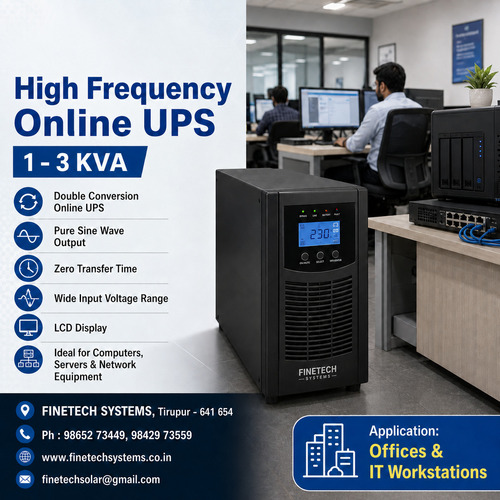 Online UPS System - High-Efficiency Design, Durable Build for Longer Service Life