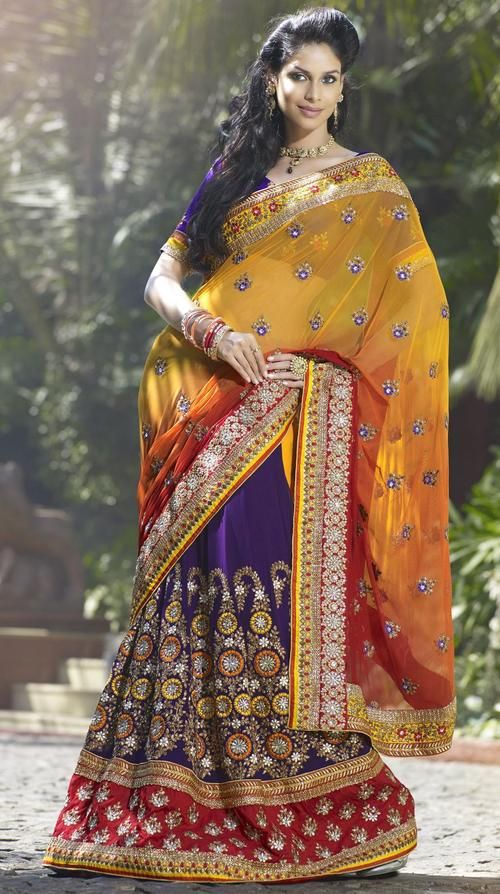 Green Designer Lehenga Saree Net Lehenga Style Saree With Embroidery – Lady  India