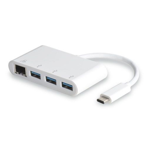 Usb 3.1 Type C To Usb 3.0 3 Port Hub With Gigabit Ethernet Adapter