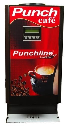 Red And Black Punchline 2 Lane Tea Coffee Making Machine