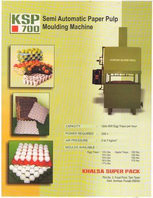 Paper Pulp Molded Egg Tray Machine