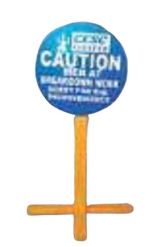 Floor Mounted Warning Signal Caution Sign For Security