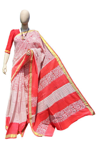 Hand Block Printed Sarees