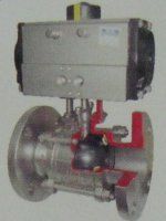 3 Pc. Metal Seated Ball Valve with Pneumatic Rotary Actuator