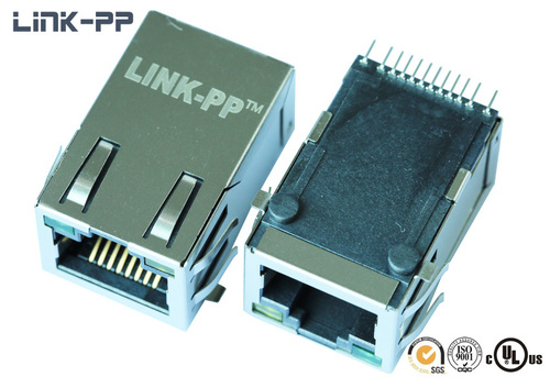 10 / 100Base-T tab-up 1840730-8 RJ45 connector with leds