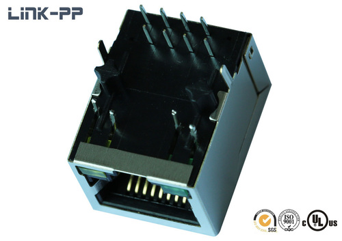 10 / 100Base-T tab-down 6-1840406-8 RJ45 connector with leds