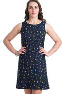 Women Tops - Polyester Lace Fabric, Half Sleeve Black Dress with Round Neck and Easy Care Features
