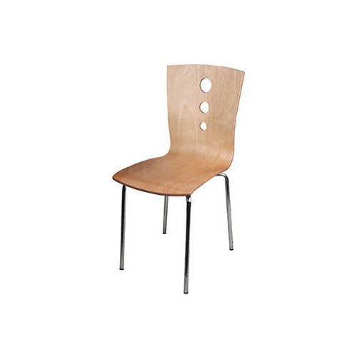 Wood Shell Chair With Polished Finish A  Inch Round Crca 18G Ss Pipe No Assembly Required