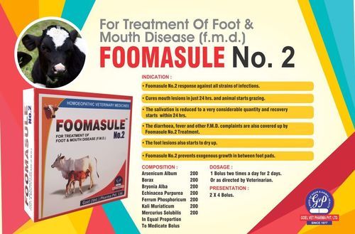 Foomasule No.2 Tablet (Homoeopathic Veterinary Medicine)