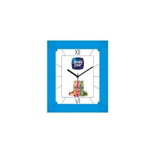 Elegant Designs Wall Clock - Plastic Material, 12 Inch Size, Blue and White Color | Exquisite Craftsmanship, Timeless Aesthetic
