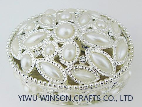 Oval Pearls Trinket Boxes