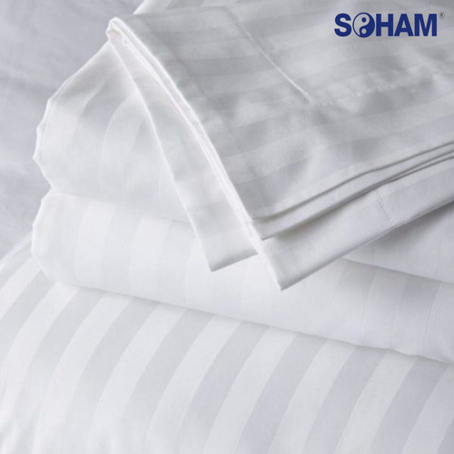 Pr 2002 Hotel Bed Sheets 200 Tc 1 Cm Satin Stripe