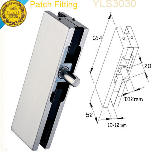 304ss Cover Aluminum Alloy Body Upper Patch Fitting For 10-12mm Tempered Glass