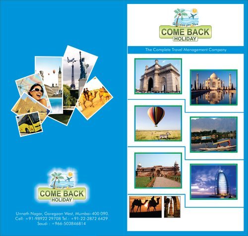 Tour Packages By Come Back Holidays